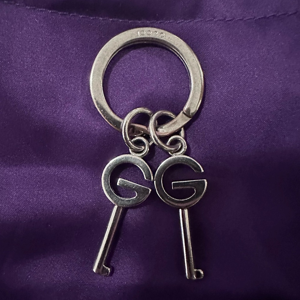 Vintage Gucci Silver keychain